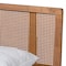 Baxton Studio Romy Ash Walnut Finished and Synthetic Rattan Queen Size Platform Bed 159-9820-9821 - alternate 7